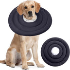 IDOMIK Dog Recovery Collar, Waterproof Soft Dog Cone After Surgery | Comfy Protective Elizabethan Collar Alternative for Dogs Cats, Adjustable Pet Neck Donut Cone Anti-Licking Wounds,Grey,2XL