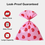 VETRESKA Dog Poop Bag Dispenser with Smoked Cherry Scented Bags, 105 Counts | Leak Proof and Extra Thick Pet Waste Bags for Dog Walking and Cat Litter, 1 Poop Bag Holder and 7 Rolls