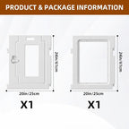 Clear Acrylic Dog Playpen 2 PCS, 2 Panels, Includes 1 Gate & 1 Panel, White