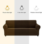 Joccun Stretch Chair Couch Cover,1-Piece Sofa Slipcover Spandex Jacquard Fabric Sofa Covers with Elastic Bottom,Washable Furniture Protector for Dogs, Cats, Kids (Armchair,Seal Brown)