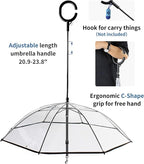 Namsan Small Dog Rain Umbrella, Windproof Rainproof Dog Umbrella with Adjustable Leash, Clear Dog Umbrella Leash for Small Dogs, Self-Assembly Puppy Walking Umbrella