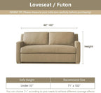 MYSKY HOME Couch Covers for 2 Cushion Couch Sectional Sofa, L Shape Sofa Protector Deep Chocolate Chenille Couch Cover, Sofa Covers Washable Blanket with Tassel Pet Couch Cushion Cover, 71"X102"