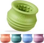 Dog Enrichment Treat Toy, Long-Lasting Wobbly Interactive Freeze Lick Toys for Dogs, Stuffable Puzzle Feeder Toy for Boredom, Silicone Treat Dispensing Chew Toy (Green,L)