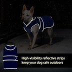 MIGOHI Reflective Waterproof Windproof Dog Coat - Warm Jacket Reversible Stormguard Winter Vest for Small to Large Dogs (Navy, M)