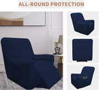 Easy-Going 100% Waterproof Recliner Chair Cover，1-Piece Recliner Slipcover | Dual Waterproof Couch Cover for Recliner，Leakproof Furniture Protector for Kids Pets Dog Cat Daily Stain, Navy