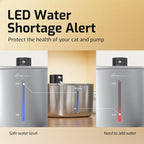 Cat Water Fountain Stainless Steel,152oz/4L Wireless Pet Fountain Battery Operated,Quiet Filtered Pet Water Fountain,Automatic Water Bowl for Cats Dogs with Motion Sensor 5 Filters