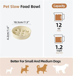 Havniva Slow Feeder Dog Bowls, Ceramic Dog Bowl Slow Feeder for Fast Eater | 1.2 Cups Puzzle Dog Food Bowl, Slow Feeding Bowls for Small & Medium Breed, Non-Slip Rubber Base, Anti-Choking