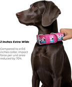 Dog Collar for Large Dogs,2 in Wide Heavy Duty,Pressure-Relief Padded, A-L | Professional Protection for Large and Giant Breeds,Handle for Control,Stainless Steel Buckle Ultra Safety,23-26 in