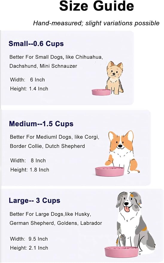 LE TAUCI Slow Feeder Dog Bowls Ceramic,3 Cups Slow Feeding Dog Bowl Medium Large Breed, Pet Bowl for Fast Eaters, Puzzle Pet Dishes, Pink Bloom