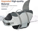 Fragralley Shark Dog Life Jacket, Adjustable Dog Life Vest with Shark Fin, Suit for Small Medium Large Dog Life Vest for Swimming and Boating