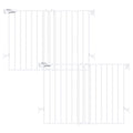 Babelio Baby Gate for Stairs, Kitchen & Doorways, No Bottom Bar| Easy Installation| One-Handed Operation| Auto-Close| Hardware Mount (Drill Needed) Safety Dog Gate (White - 2 Pcs, 26-43" W, 28" H) | Easy Install| One-handed Opening| Auto-close| Drill N...