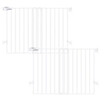 Babelio Baby Gate for Stairs, Kitchen & Doorways, No Bottom Bar| Easy Installation| One-Handed Operation| Auto-Close| Hardware Mount (Drill Needed) Safety Dog Gate (White - 2 Pcs, 26-43" W, 28" H) | Easy Install| One-handed Opening| Auto-close| Drill N...
