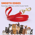 Viper Biothane K9 Working Dog Leash Waterproof Lead for Tracking Training Schutzhund Odor-Proof Long Line with Solid Brass Snap for Puppy Medium and Large Dogs 6ft, Cherry Red