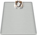 Silicone Cat Litter Box Mat 28"x 22" Extra Large Cat Rubber Mat | Cat Mat for Litter Box, Non-Slip, Waterproof Cat Litter Trapping Mat with Raised Edge, Kitty Litter Mat for Floor, Easy Clean