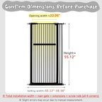 Lumizone 55.12" Extra Tall Pet Gate for Cat Dog 30.12"-38.38" Wide Black | Extra Tall Cat Gate for Doorway Hallway Stairs Pressure Mounted 1.37" Gap No Drilling Auto-Close Dual-Lock