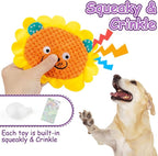 No Stuffing Dog Toys -8 Pack Squeaky Dog Crinkle Toys for Small Medium Dogs | Interactive Durable Plush Dog Toys,Cute Textured Animals Stuffless Pet Squeaky Toys for Puppy Teething Chewing