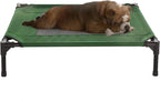 Elevated Dog Bed ? 30x24 Portable Bed for Pets with Non-Slip Feet Indoor/Outdoor Dog Cot or Puppy Bed for Pets up to 50lbs by Petmaker (Green)