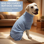 Dog Pyjamas Sweater Clothing and Loungewear Suitable for Medium to Large Breeds of Dogs, Dog Neutering Suits, Extra-Large Stretch Fabric, Four-Legged Dogs Clothes Pyjamas(Sweater Blue, 4XL)