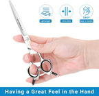 HASHIMOTO Curved Dog Grooming Scissors, 6.5 inch, Trimming Face and Paws. | Sharp, lightweight, 440C Stainless Steel, 30 Degree of Curved Blade