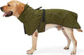 JOHNBOLIN Dog Winter Jacket & Raincoat - Waterproof Windproof Reflective Coat with Warm Insulation, All-Weather Hiking Travel Gear for Indoor/Outdoor Use(Military Green, XX-Large)