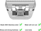 40W Wide Pet Dog Grooming Detachable Blades, 1/100" (0.25mm) | Compatible with Andis, Oster A5, Wahl KM10 Clippers, For larger animals
