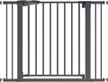 Babelio Baby Gate, 29-43" Auto-Close Easy Install Pet Gate, PressGuard P7 Extra Wide Walk Thru Child Safety Gate, 30" Tall Pressure-Mounted Metal Dog Gate for Doorways & Stairs, Black