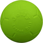 Jolly Pets Medium Soccer Ball Floating-Bouncing Dog Toy, 6 inch Diameter, Apple Green (SB06 GR) | Medium 6 inch durable dog soccer ball for dogs 20 to 60 lbs, won't deflate when punctured, floats for water play, made in USA