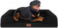 Comfort Expression Orthopedic Dog Bed for Extra Large Dogs with Bolster | Waterproof Dog Couch Bed with Washable Cover & Non-Slip Bottom, Supportive Egg Crate Foam XL Pet Bed, 48x30 Inch