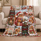 Christmas Squirrel Throw Blanket Woodland Animal Holiday Gifts 40''x50'' - Image 2
