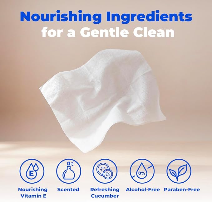 Best Pet Supplies Cleaning Dog Wipes - Refreshing Cucumber, 100 Count | Cucumber Scented, Large 8x9" Pet Wipes, Vitamin E, Puppy & Cat Safe, Gentle Grooming, Resealable Pouch Prevents Drying