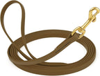 Viper Biothane K9 Working Dog Leash Waterproof Lead for Tracking Training Schutzhund Odor-Proof Long Line with Solid Brass Snap for Puppy Medium and Large Dogs, 10ft Coyote Brown