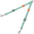 HOWGO Double Dog Leash,Tangle-Free 360 Swivel(MintGreen, Pro M-L Splitter) | Individually Adjustable Length, Coupler Leads 2 Dogs,Aviation Aluminum Hooks,Durable Nylon,No-Tangle Walking,All Breeds