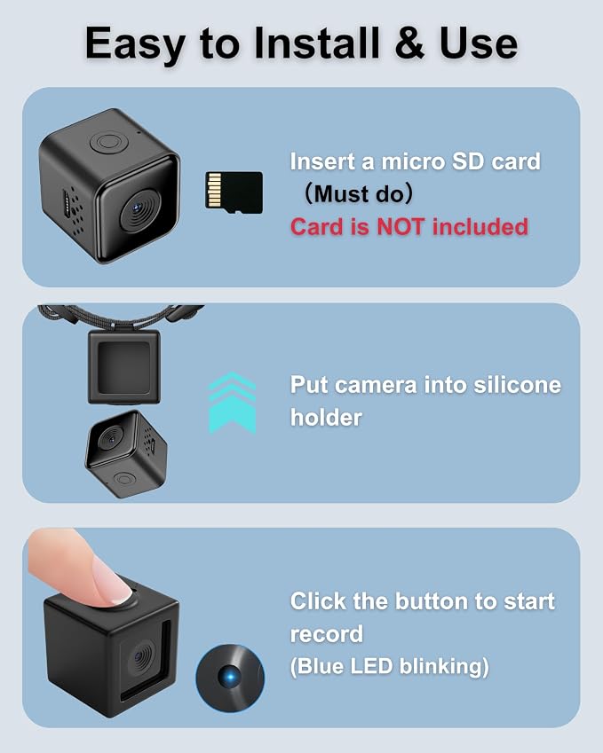 Dog Collar Camera 1080P HD Video Recording Pet POV Cam | M-Size Collar for Medium Dogs & Big Cats up to 44 lbs, No WiFi No App Action Camera, Night Vision (Micro-SD Card Required)