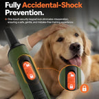 Training Collar for Dogs with Remote Control, Dark Green | 4500FT Range, IPX8 Waterproof, 5-150 Lbs, 4 Training Modes, Security Lock, Dog Training