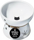 Necoichi Ceramic Elevated Cat Food Bowl, Whisker-Friendly (Cats, Regular)