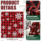 Hunnmingre Christmas Flannel Throw Blanket 50x60 In,Red Black Buffalo Plaid - Image 2