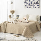 Tcksstex Waterproof and Non-Slip Dog Bed Cover and Pet Blanket Sofa Pet Bed Mat ，car Incontinence Mattress Protectors Furniture Couch Cover for Most Cats Dogs,Pets（30x70-Beige）