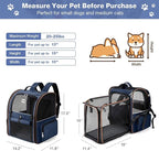 Extra Large Cat Backpack Carrier Expandable Pet Carrier Backpack for Small Dogs Medium Cats Fit Up to 18 Lbs, Dog Backpack Carrier, Foldable Puppy Backpack Carrier for Travel, Hiking,Blue