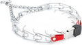 Herm Sprenger Chrome Plated Steel Dog Collar with Quick Release ClicLock Buckle and Biothane Insert Training Collar for Dogs Made in Germany (Cherry Red, 23in x 3.2mm(Neck Size up to19-20in))