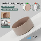 Havniva Elevated Dog Bowls Ceramic Dog Bowls with Stand, Dog Food Bowl | 6.1” Raised Dog Bowls with Non-Slip Wood Stand, Dog Food and Water Bowl Set, Double Dog Feeding Bowls for Small & Medium Dogs