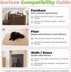 Catify Peel & Stick Cat Scratching Mat - Gray, L:39" | 39" x 15", Self-Adhesive Scratch Carpet, Furniture Protector for Couch, Sofa, Wall & Door, Indoor Kittens & Cats