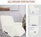 Easy-Going 100% Waterproof Recliner Chair Cover，1-Piece Recliner Slipcover | Dual Waterproof Couch Cover for Recliner，Leakproof Furniture Protector for Kids Pets Dog Cat Daily Stain, Cream