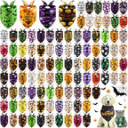 Huhumy 100 Pcs Halloween Dog Bandanas Bulk Pet Scarf Bibs Neckerchief Decor by Huhumy