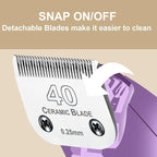 Dog Grooming Ceramic Blade Sets,Compatible with Andis/Oster A5,Wahl KM10 | Size 40# Blade Cut 1/100"(0.25mm)，10 PACK