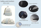 Interactive Expandable Pet Carrier Backpack for Cats & Small Dogs-Interactive Opening Pet Tent Backpack. Expandable for Extra Space.Breathable,Foldable Nest Bed for Travel, Walks,Vet & Home-Blue