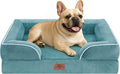 Comfort Expression Orthopedic Dog Bed for Medium Size Dog with Bolster | Waterproof Dog Couch Bed with Washable Cover & Non-Slip Bottom, Supportive Egg Crate Foam Medium Pet Bed, 30x20 Inch
