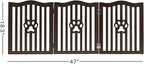 Pet Gate, Wooden Free Standing Dog Gate for Small Dogs and Cats. Great Folding Fence for Doorways, Halls, Stairs. Espresso