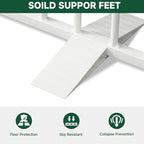 Snagle Paw Full Metal Freestanding Dog Gate,Indoor Pet Gate with Floor Protect Support Feet, 40x32 Inches Foldable Dog Fence for Stairs, Hallways and Doorways (32'' H 2 Panel, White