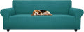 ZNSAYOTX Stretch Oversized Couch Cover Universal Sofa Covers for Living Room Dogs Pet Furniture Protector Spandex Extra Large Sofa Slipcovers with Anti Slip Foam Sticks (Peacock Teal, XL Sofa)