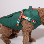 Pawlook Waterproof Dog Raincoat with Built-in Recycled Harness & Fleece Lining – Full Chest Coverage, Back Zipper – Poop Bag Pocket – Eco-Friendly – XS to XXL – Coordinates with Pawlook Gear G*L